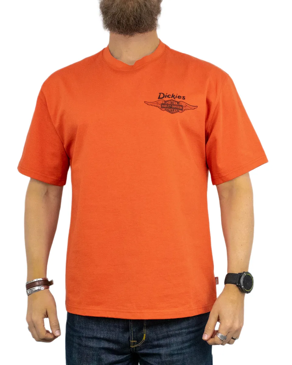 Dickies X Harley Davidson - T-Shirt - Orange - Image 3