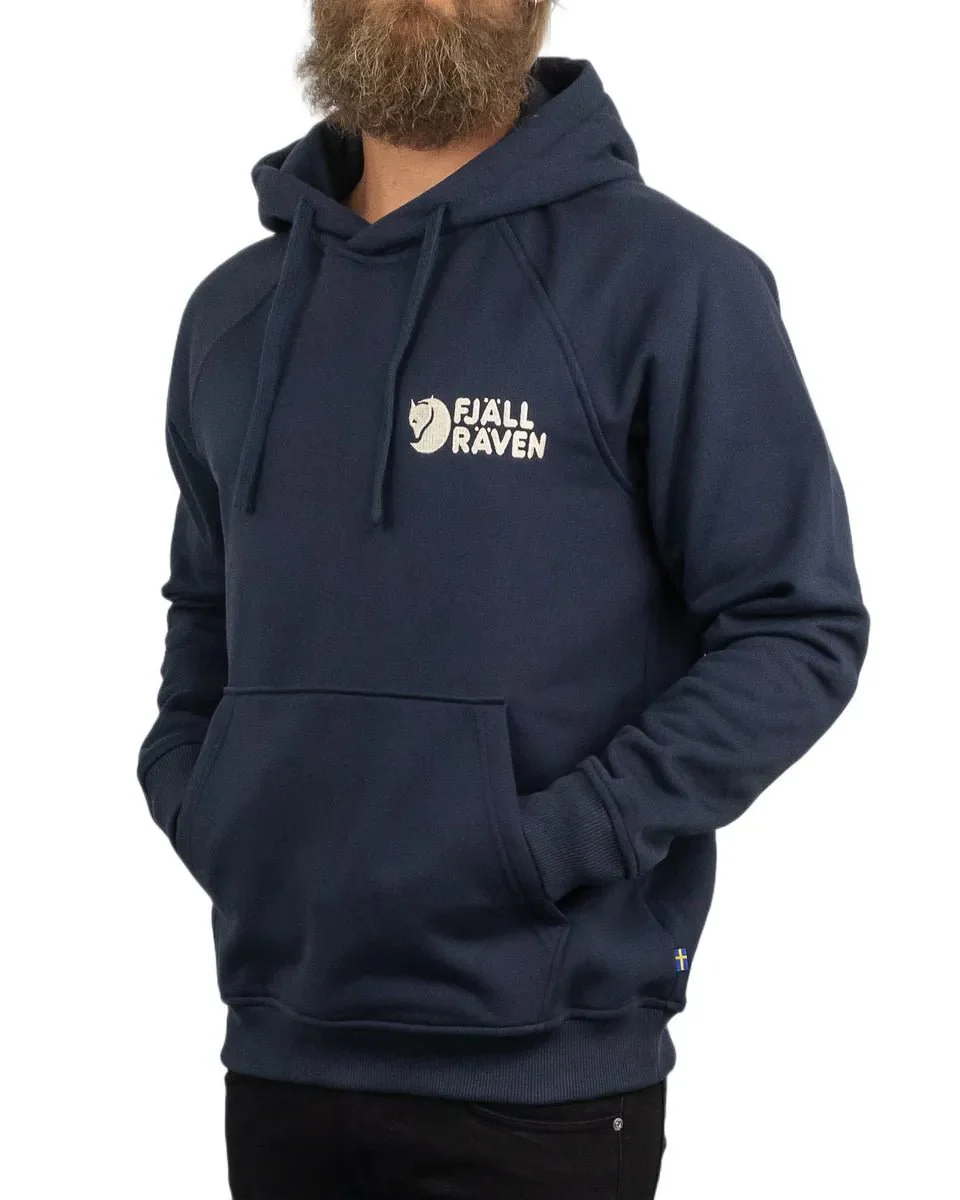 Fjällräven - Hoodie - Stitched Logo - Marinblå - Image 3