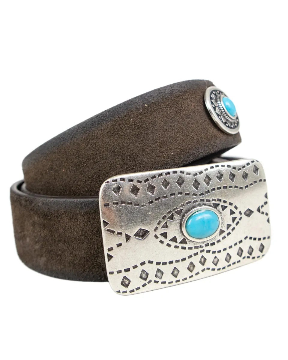 Gianni Franco - Handgjort Läderbälte - Fyrkantig Buckle - 0351 - Brun - Image 3