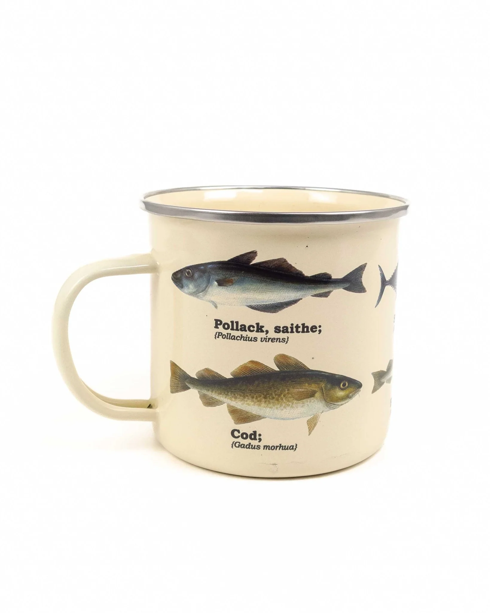 Gift Republic - Emaljmugg Vit - Fiskmotiv - Image 3