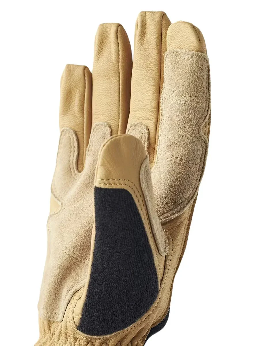 Hestra - Arbetshandske i getskinn - Titan Rope Handler - Gul - Image 3