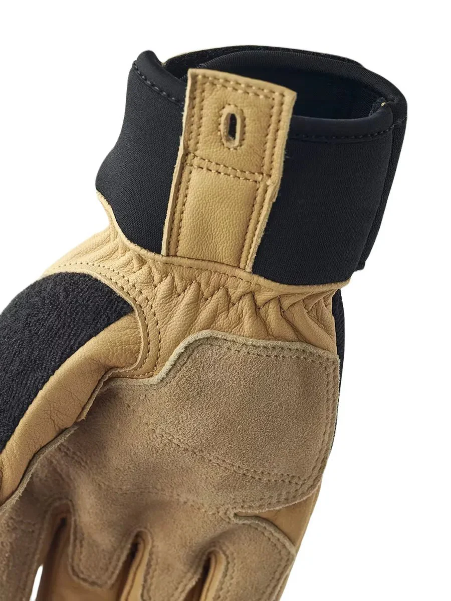Hestra - Arbetshandske i getskinn - Titan Rope Handler - Gul - Image 4