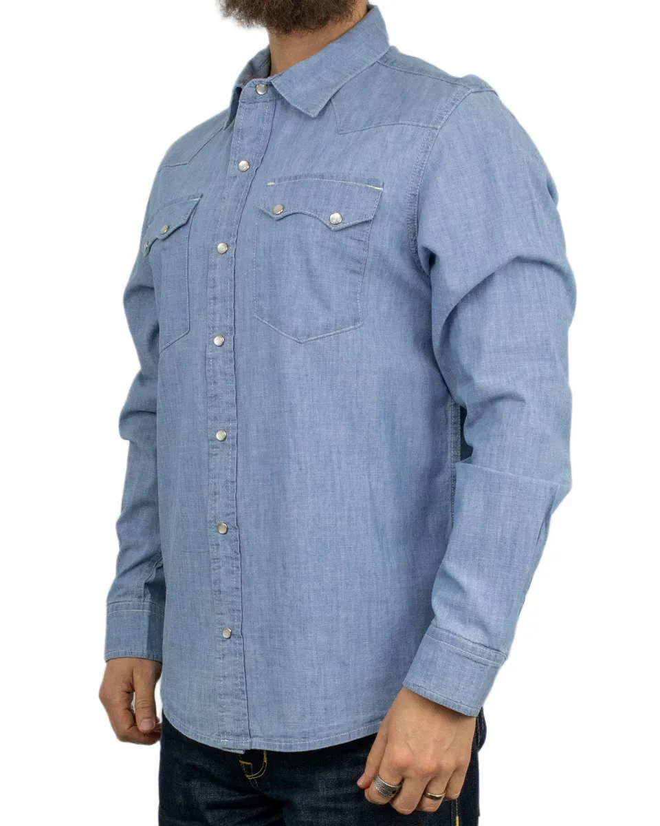 Iron & Resin - Chambray Skjorta - Glider - Blå - Image 3