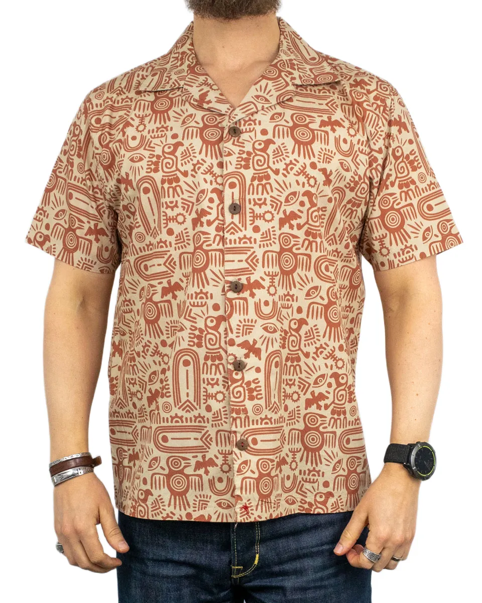 Iron & Resin - Kortärmad Skjorta - Aztec - Beige - Image 3