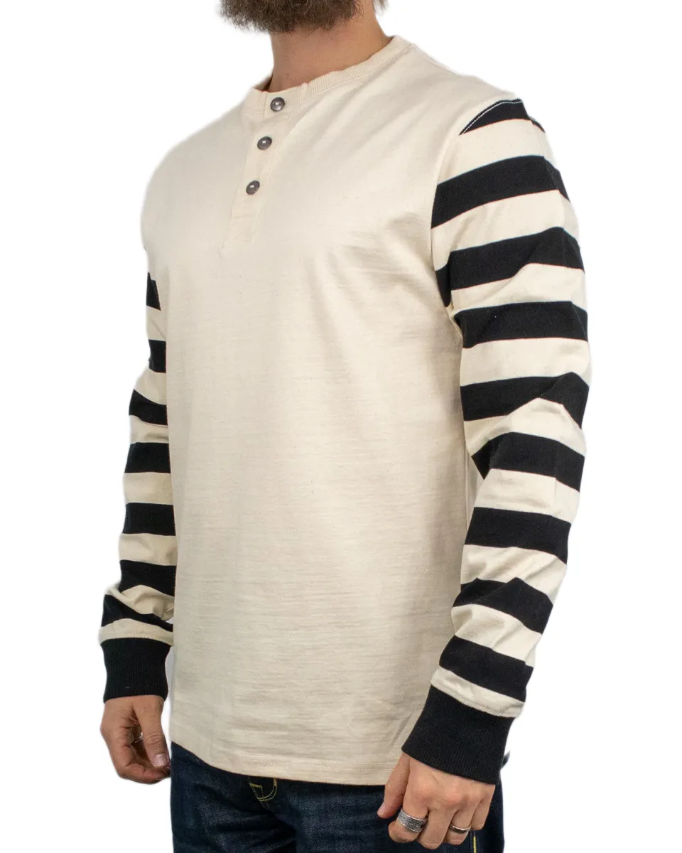 Iron & Resin - Långärmad T-Shirt - Motor Henley - Natural - Image 2