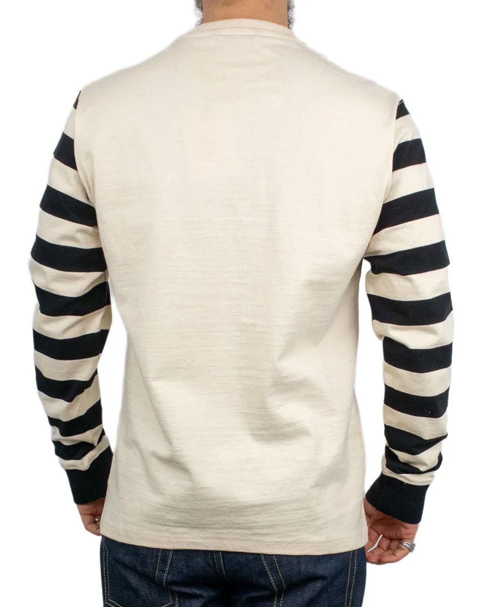 Iron & Resin - Långärmad T-Shirt - Motor Henley - Natural - Image 3