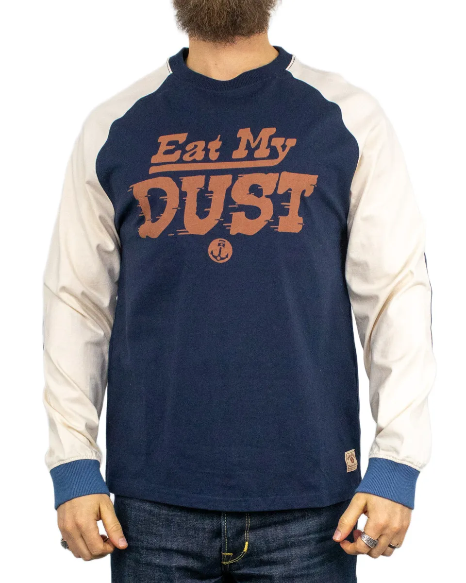 Iron & Resin - Långärmad T-Shirt - Raglan - Eat My Dust - Blå