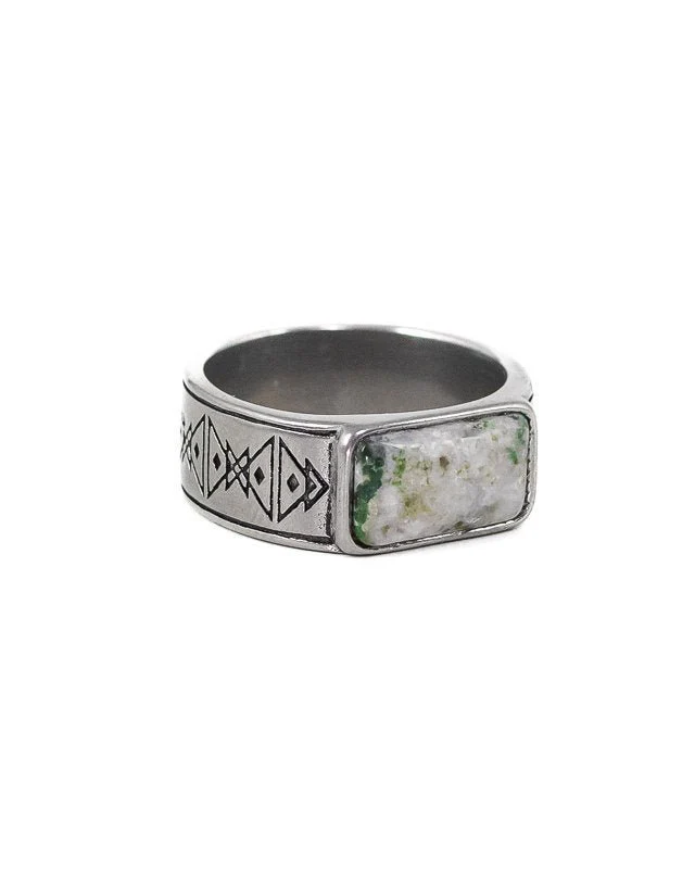 Jernhest - Alvan Ring - Silver - Ring med Kolmårdsmarmor - Image 4