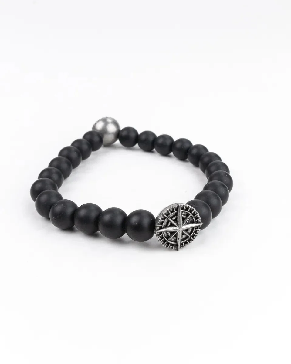 Jernhest - Armband Pärlor - Diego - Svart