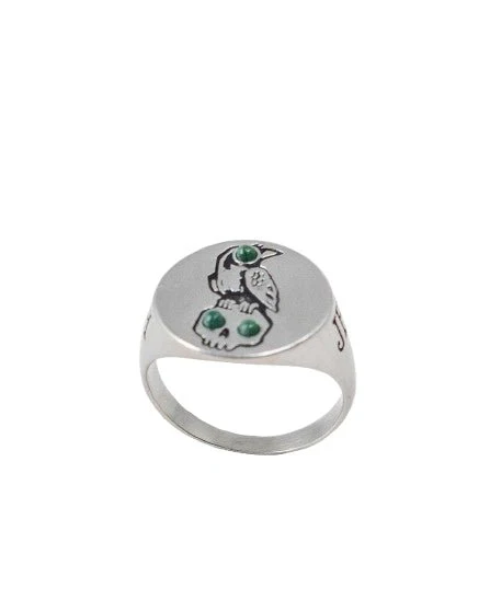 Jernhest - Crona Ring med Sten - Silver - Image 2
