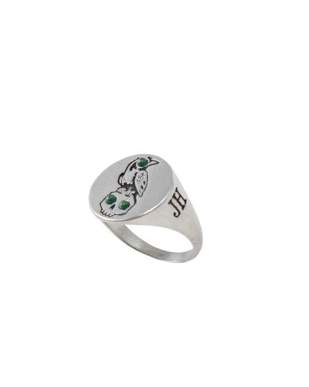 Jernhest - Crona Ring med Sten - Silver - Image 3
