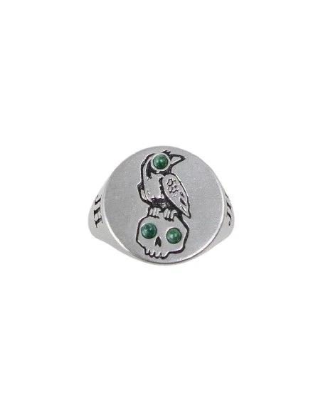 Jernhest - Crona Ring med Sten - Silver - Image 4