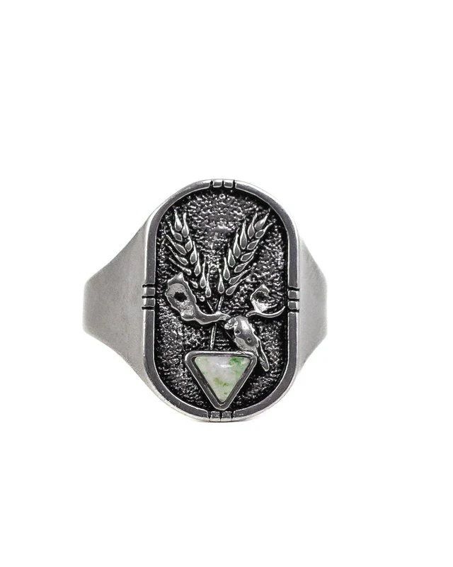 Jernhest - Dvardala Ring - Silver - Ring med Kolmårdsmarmor - Image 2