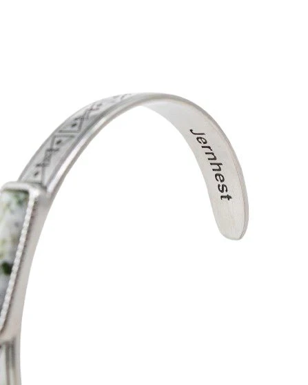 Jernhest - Forsjo Armband - Armlänk med Kolmårdsmarmor - Opolerad Silver - Image 2