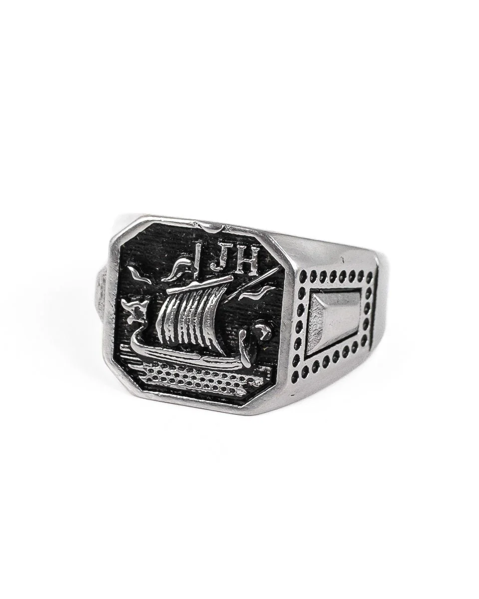 Jernhest - Harald - Ring Vikingaskepp Silver