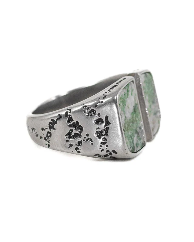 Jernhest - Hovs Ring - Silver - Ring med Kolmårdsmarmor - Image 3