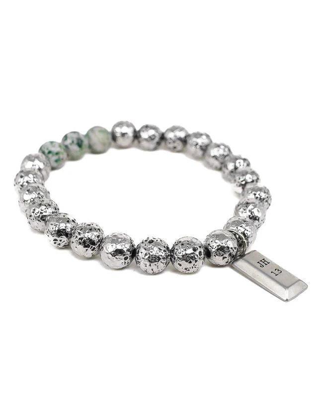 Jernhest - Mo Armband - Silver - Beads i stål med Kolmårdsmarmor - Image 3