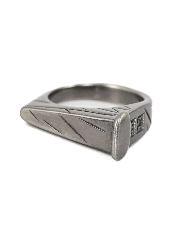 Jernhest - Sern Ring - Antik silver - Smidd spik - Image 4