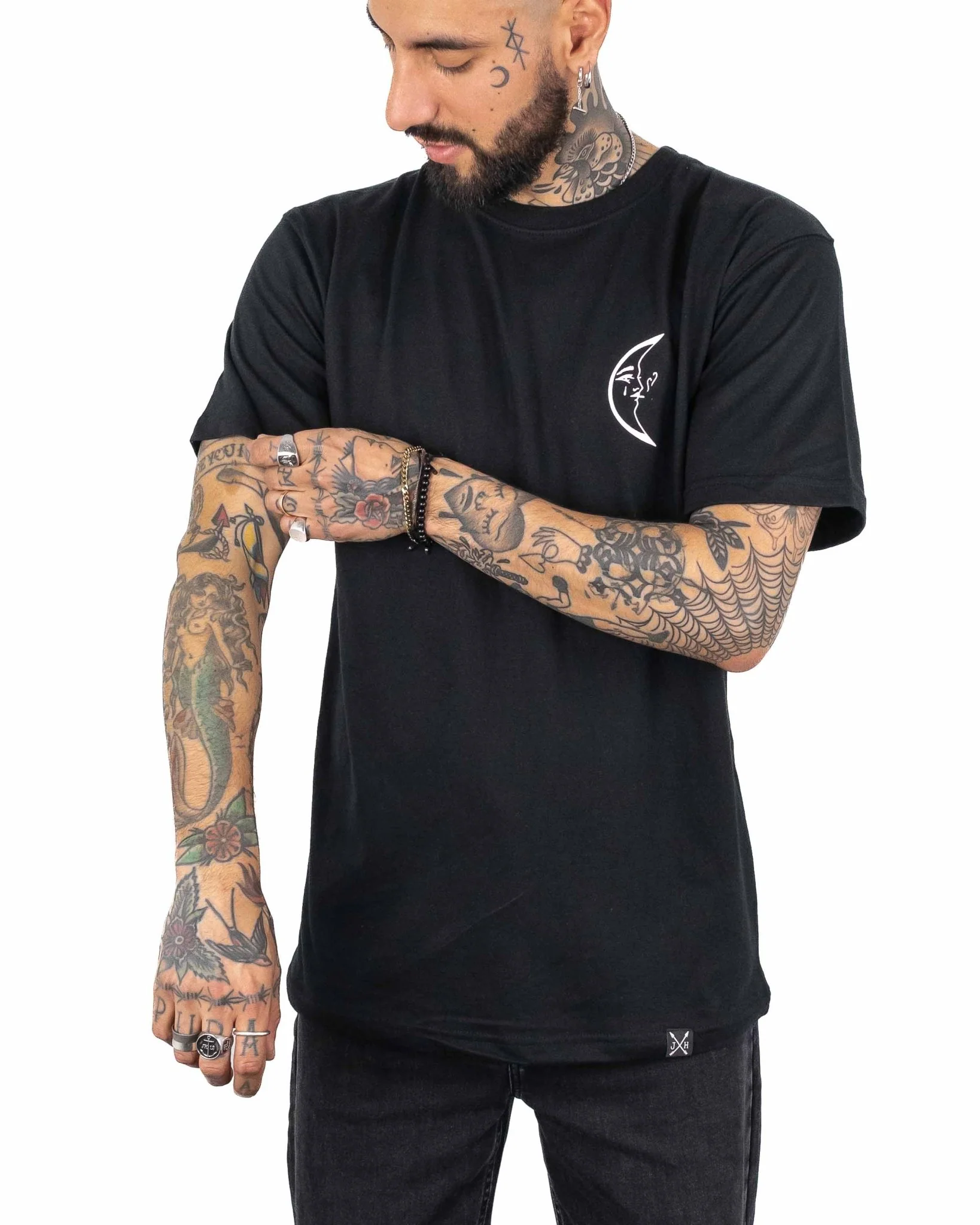 Jernhest - T-shirt Svart - Spilled Tee - Image 2