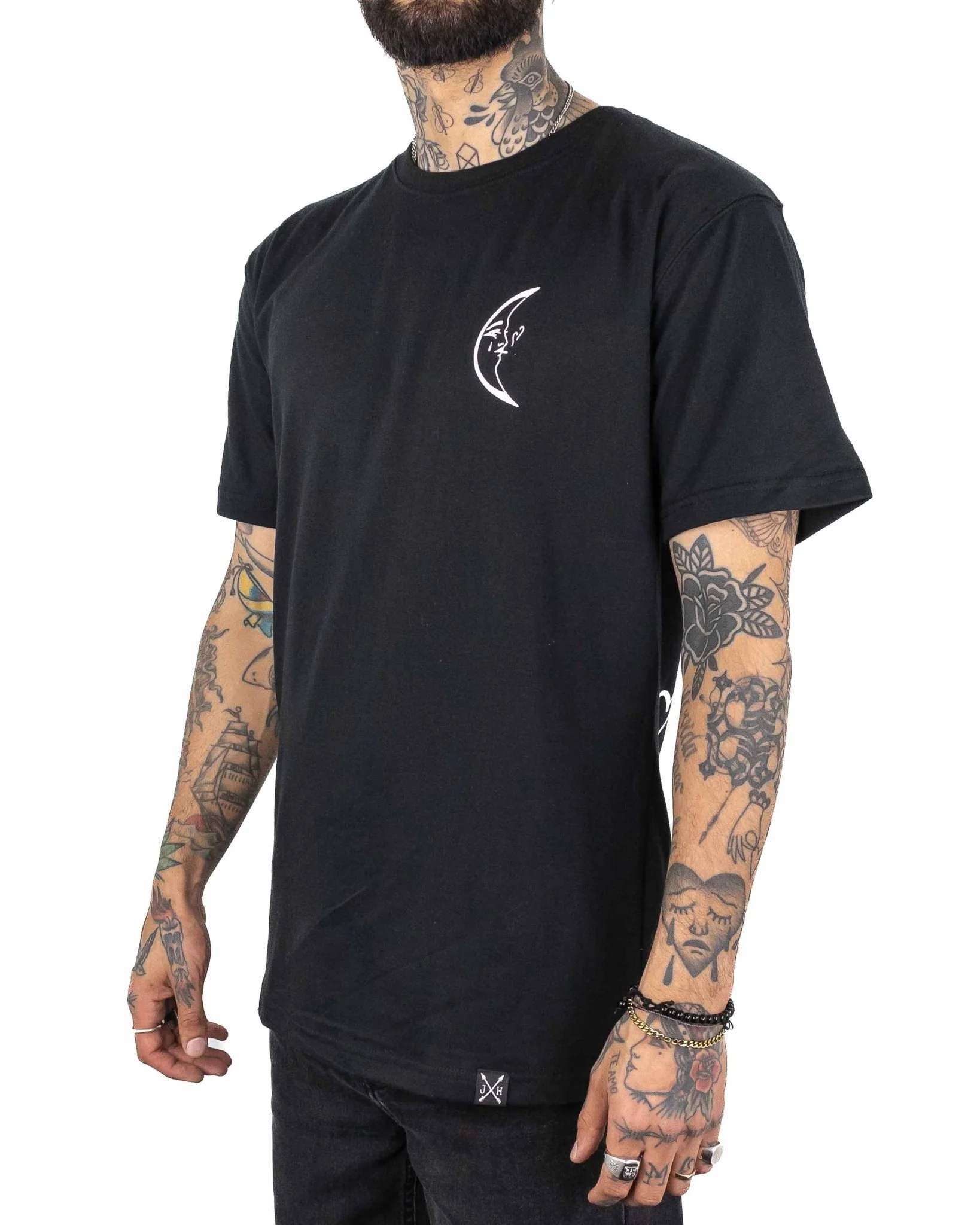 Jernhest - T-shirt Svart - Spilled Tee - Image 4
