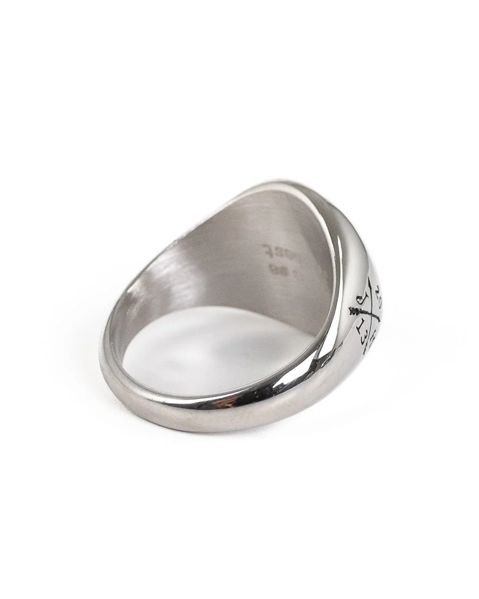 Jernhest - Tomas - Oval Klackring Silver/Svart - Image 4