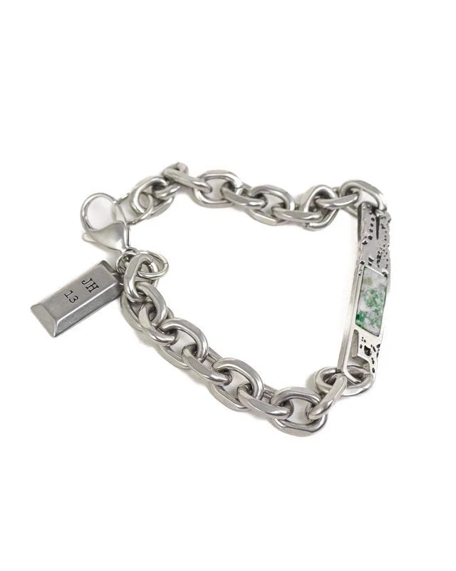 Jernhest - Torp Armband - Silver - Kedja med Kolmårdsmarmor - Image 3