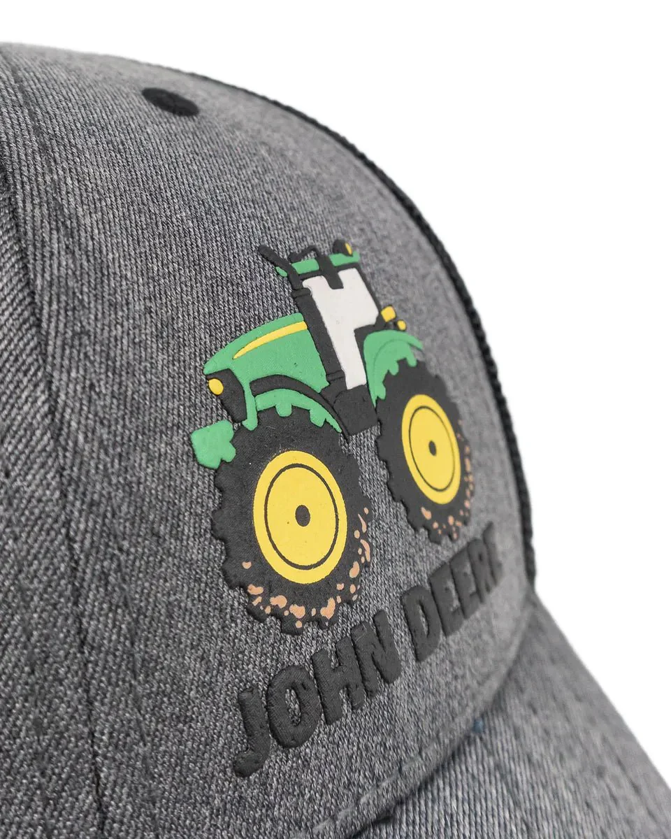 John Deere - Barnkeps Rubber Tractor - Svart/Grå - Image 6