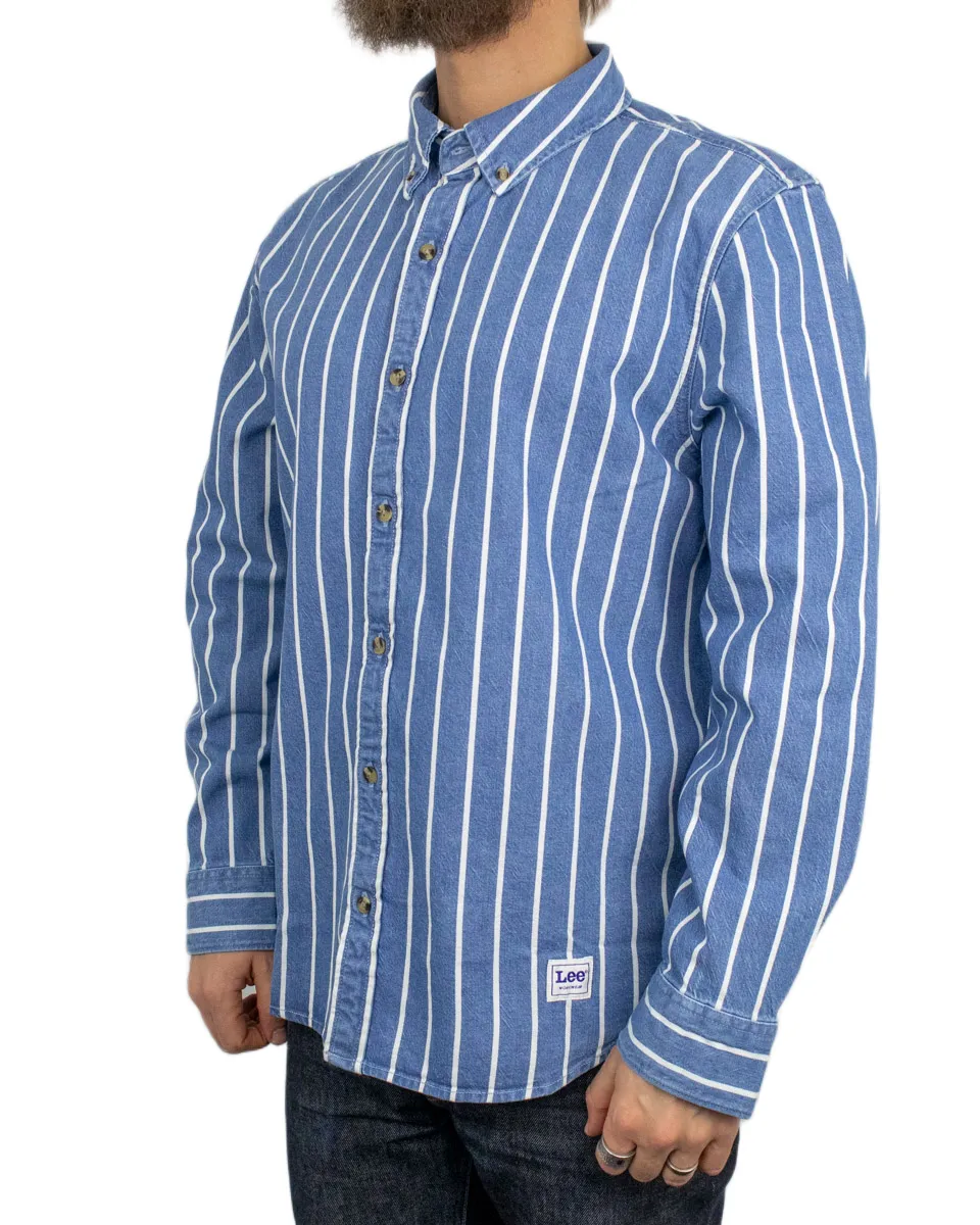 Lee - Skjorta - Button Down stripe - Blå - Image 2