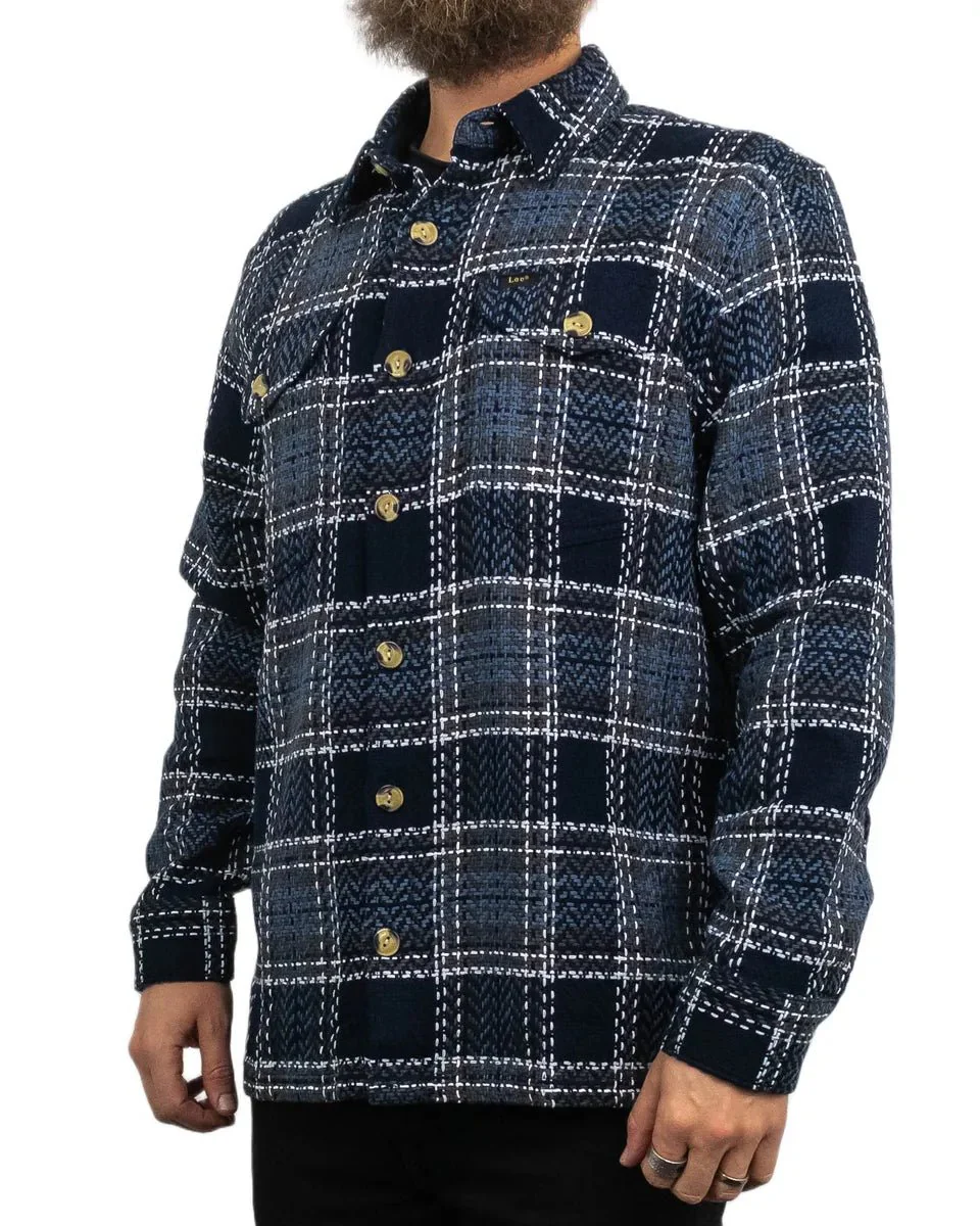 Lee - Skjorta Overshirt - Textured Rutig - Blå - Image 3