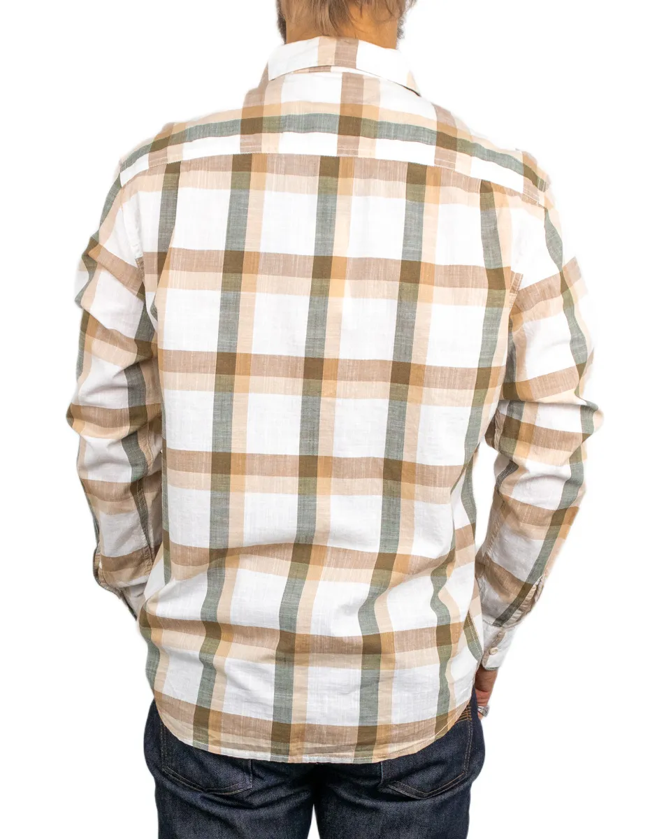 Lee - Skjorta - Workwear Rutig - Oak - Brun/Vit - Image 3