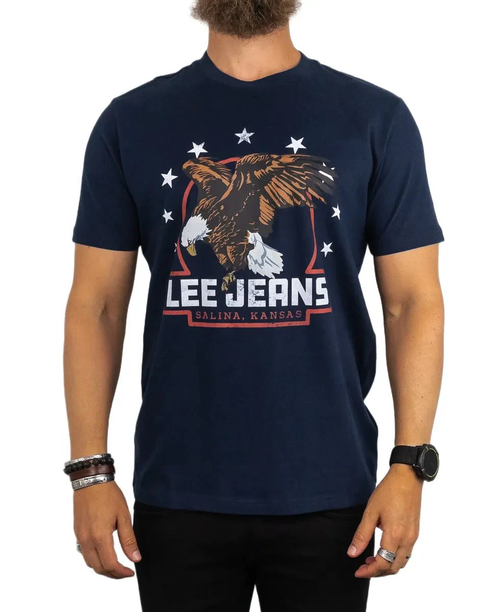 Lee - T-Shirt - Örn - Navy Blå - Image 3