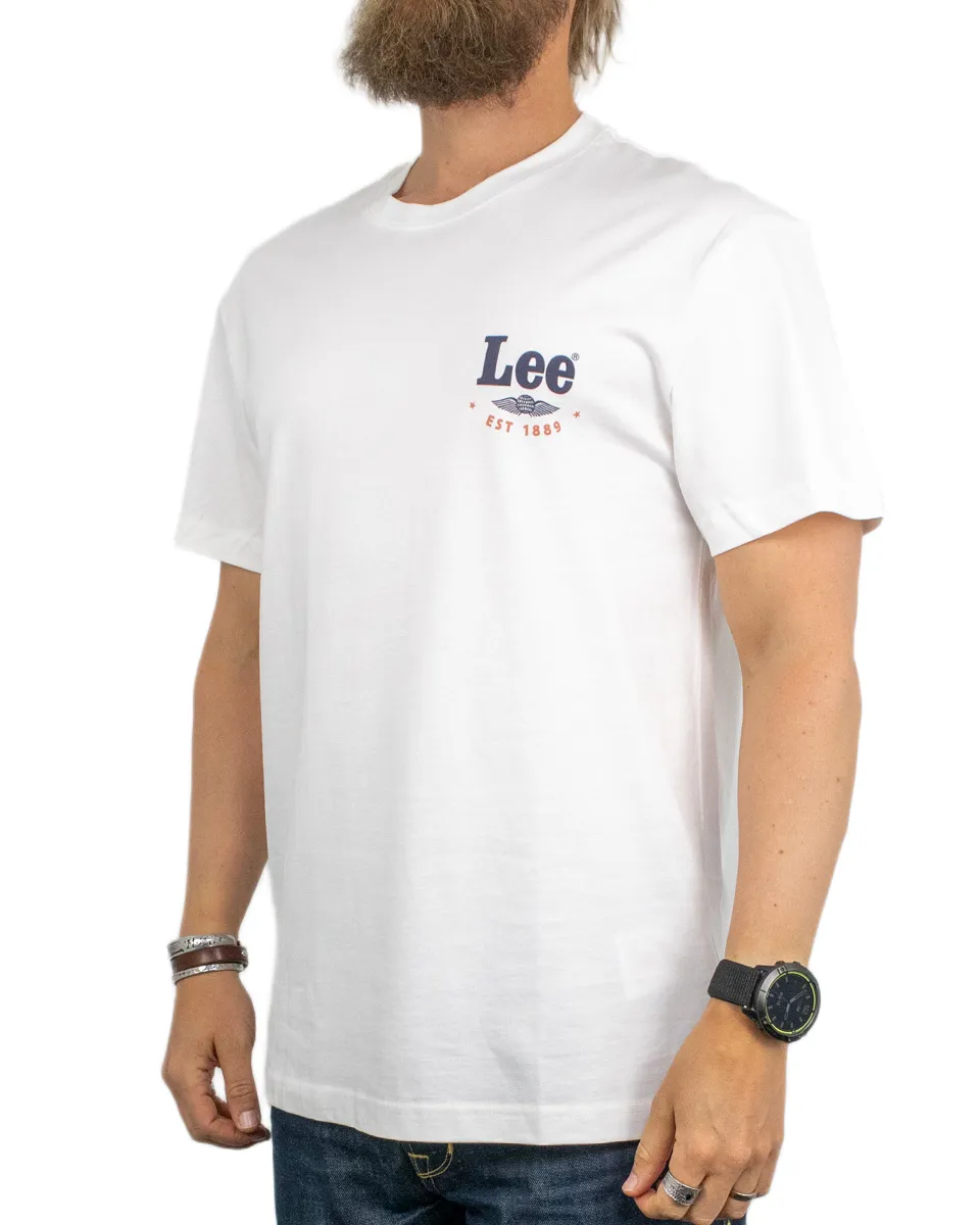 Lee - T-Shirt - Regular Stamp - Vit - Image 3