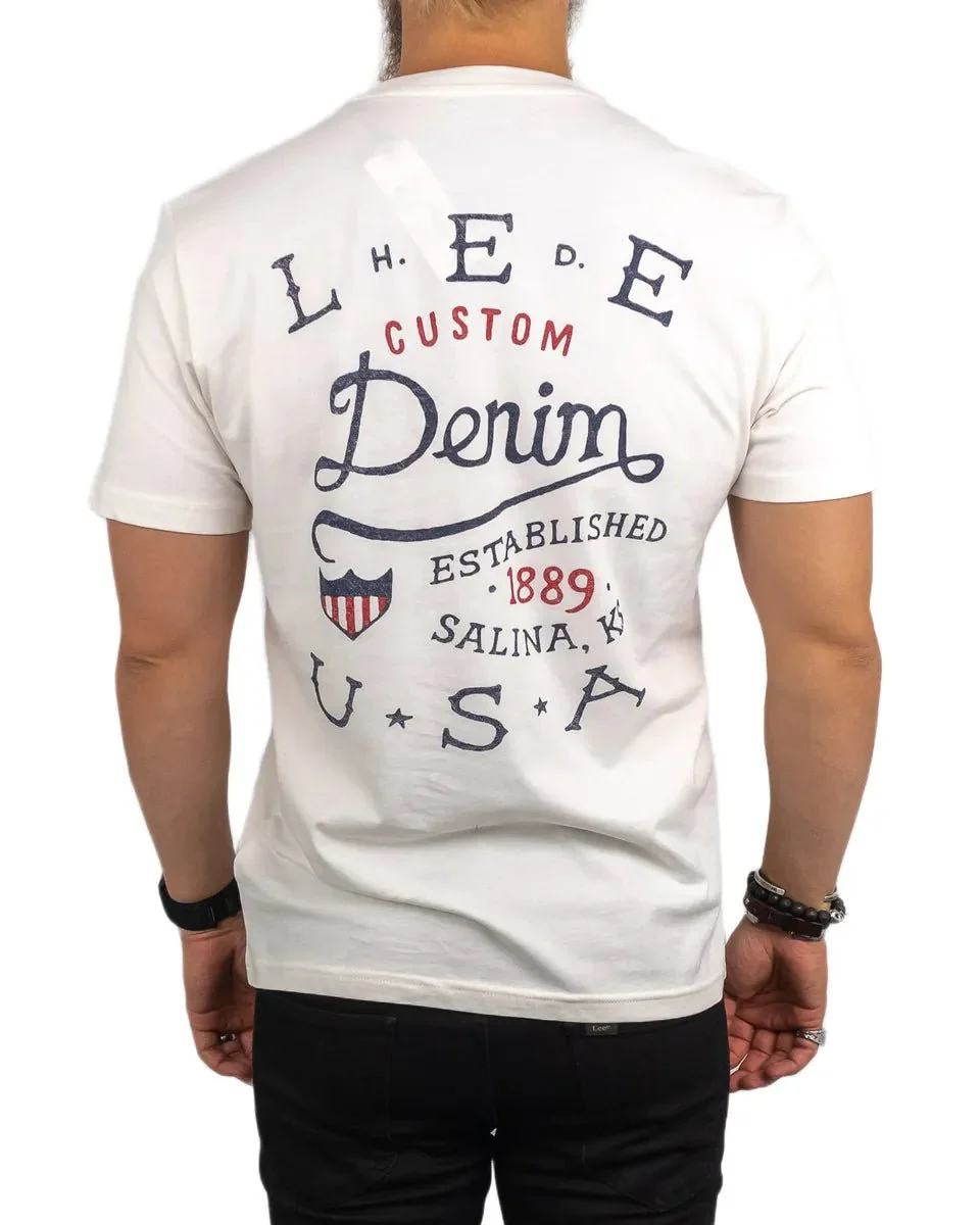 Lee - T-Shirt - USA Denim - Vit