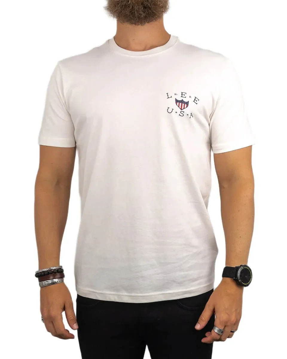 Lee - T-Shirt - USA Denim - Vit - Image 3