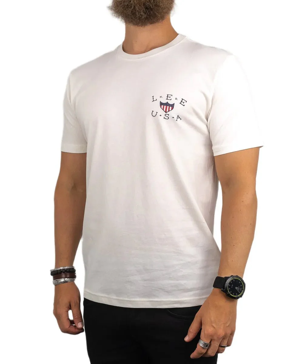 Lee - T-Shirt - USA Denim - Vit - Image 4