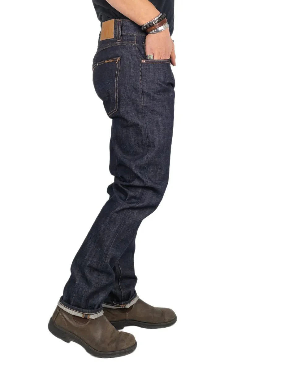 Nudie - Jeans - Gritty Jackson - Dry Old Otvättade Jeans - Blå - Image 7