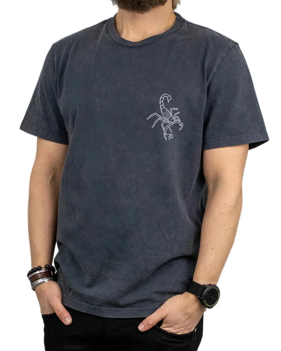 Nudie - T-Shirt - Roy Skorpion - Grå - Image 2