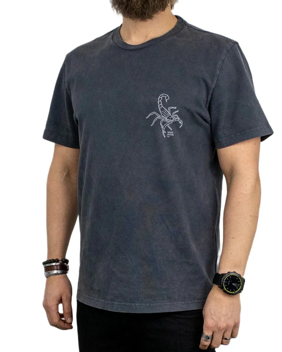 Nudie - T-Shirt - Roy Skorpion - Grå - Image 4