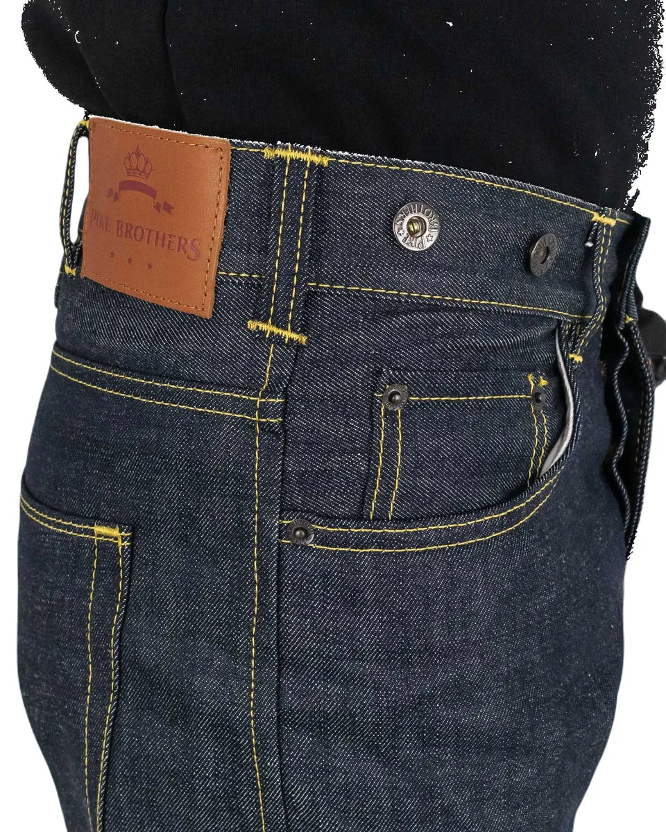 Pike Brothers - 1937 Roamer Selvedge Jeans - 11oz Metal Blå - Image 6