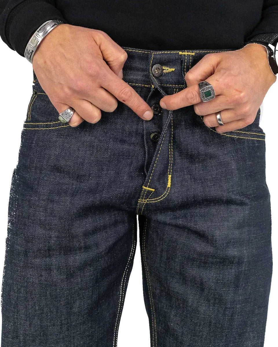 Pike Brothers - 1937 Roamer Selvedge Jeans - 11oz Metal Blå - Image 7