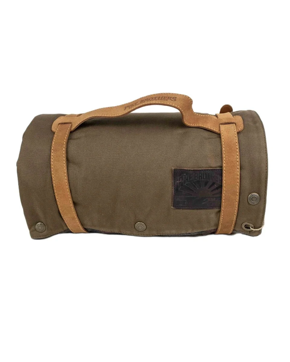 Pike Brothers - 1965 Survival Blanket vaxad filt - Khaki - Image 2