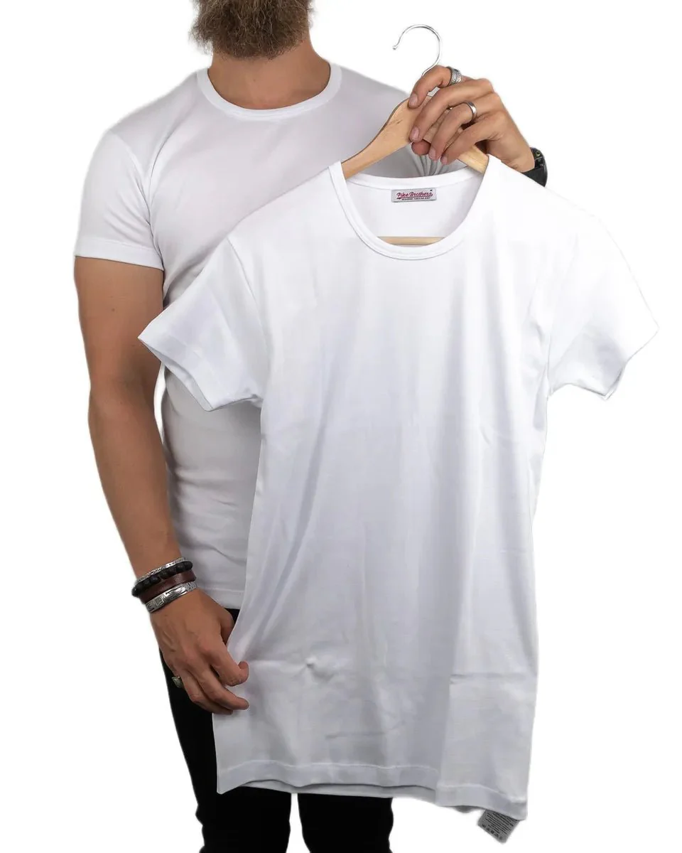 Pike Brothers - 2 Pack T-Shirt - 1947 Rundhals set - Vit