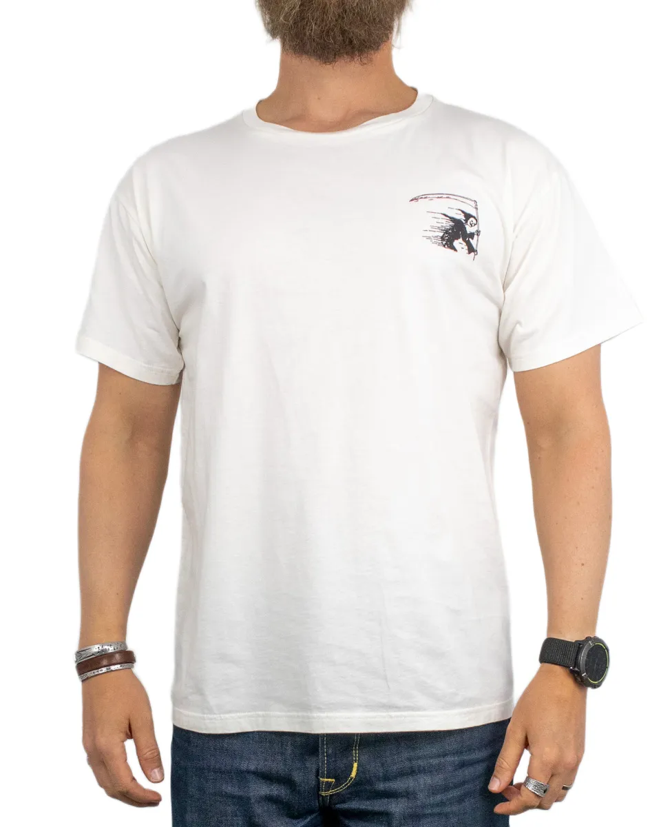 Pike Brothers - T-Shirt - Grim Reaper - Vit - Image 2