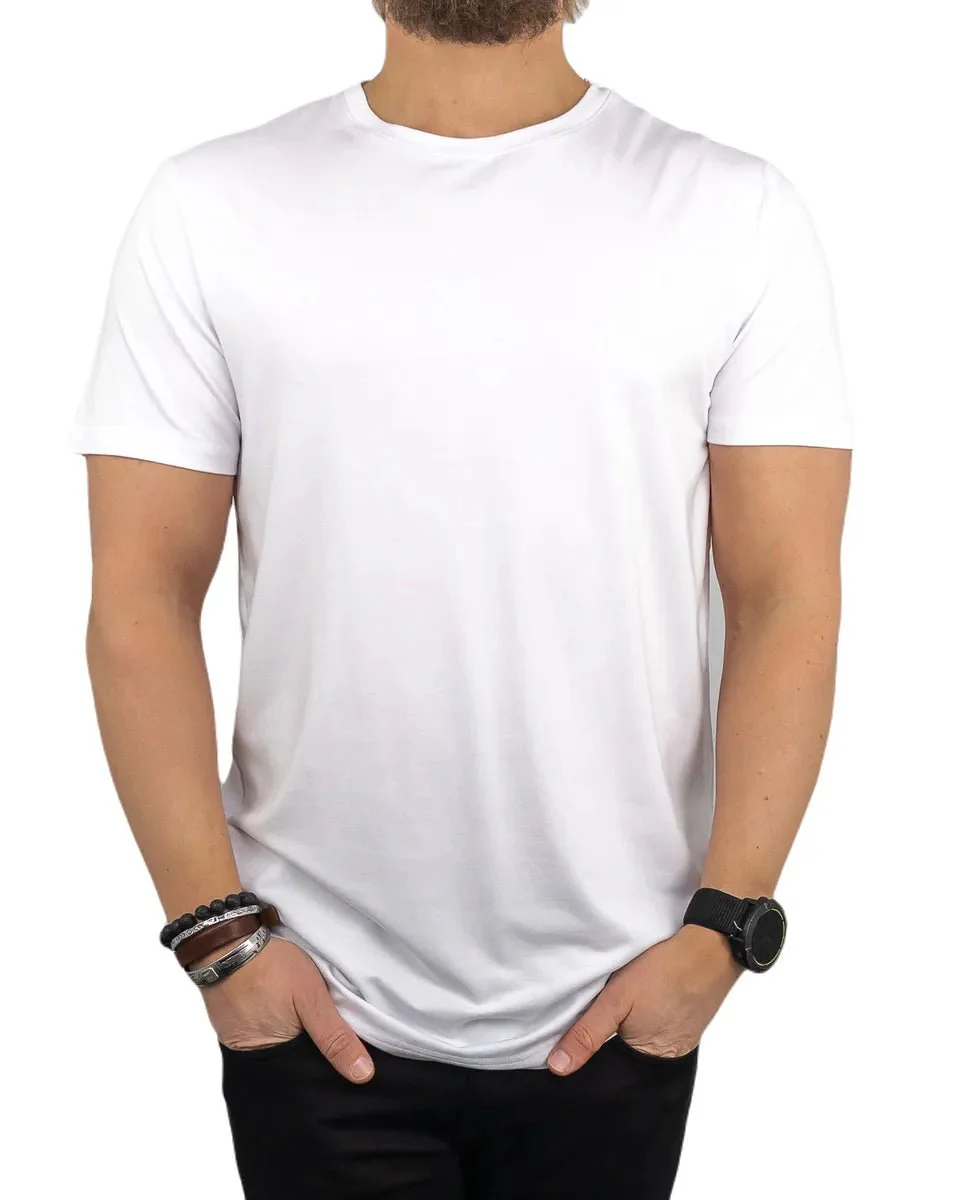 Resteröds - R-Neck Bambu T-Shirt - Vit - Image 3
