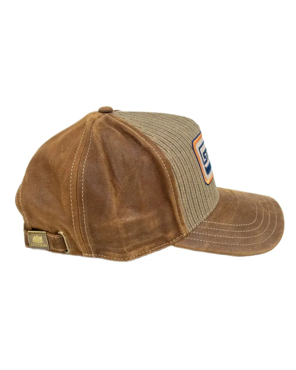 Stetson - Trucker Keps - Läder/Linne - Brun - Image 3