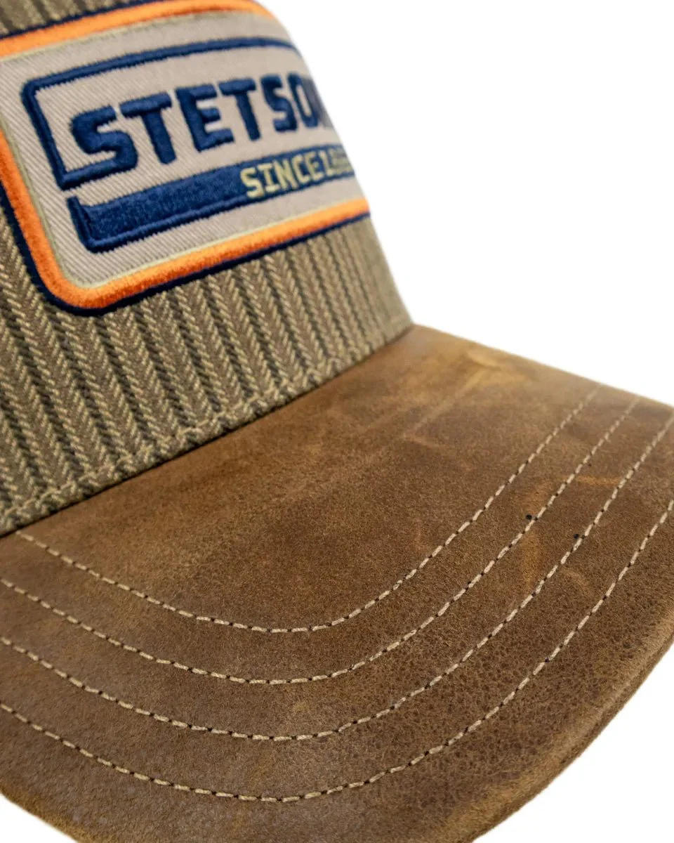 Stetson - Trucker Keps - Läder/Linne - Brun - Image 6
