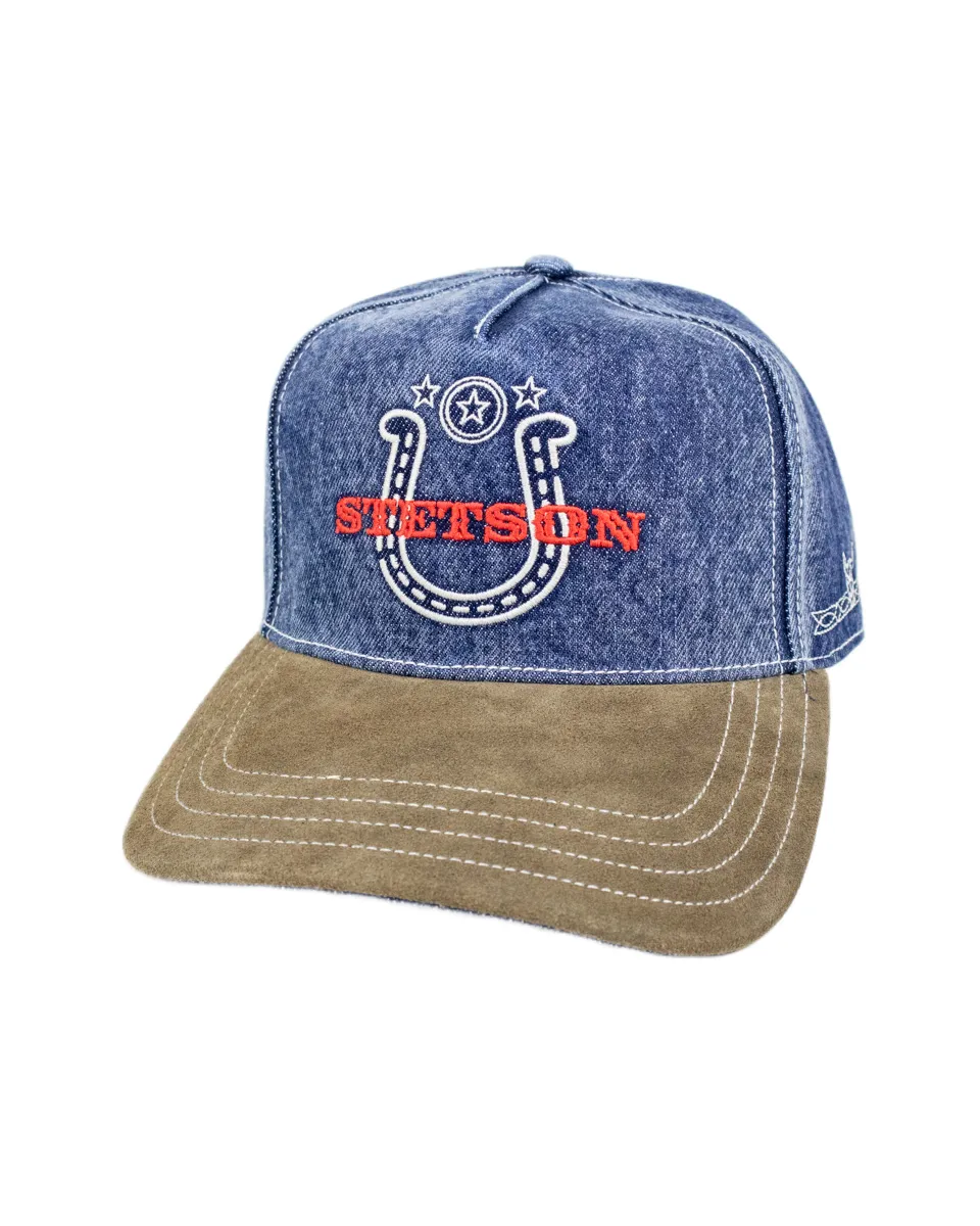 Stetson - Truckerkeps - Denim Western - Blå/Brun