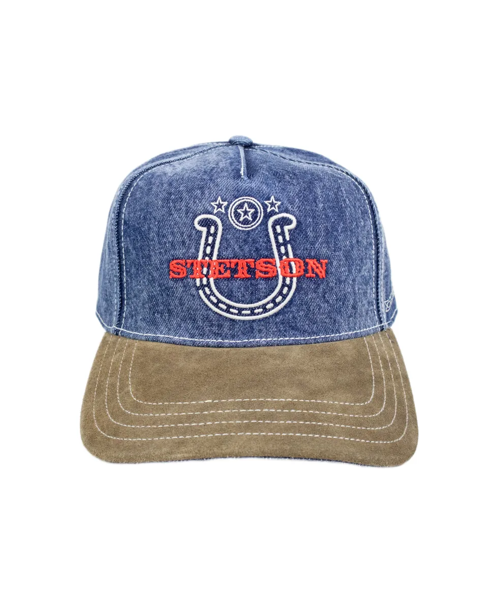 Stetson - Truckerkeps - Denim Western - Blå/Brun - Image 2