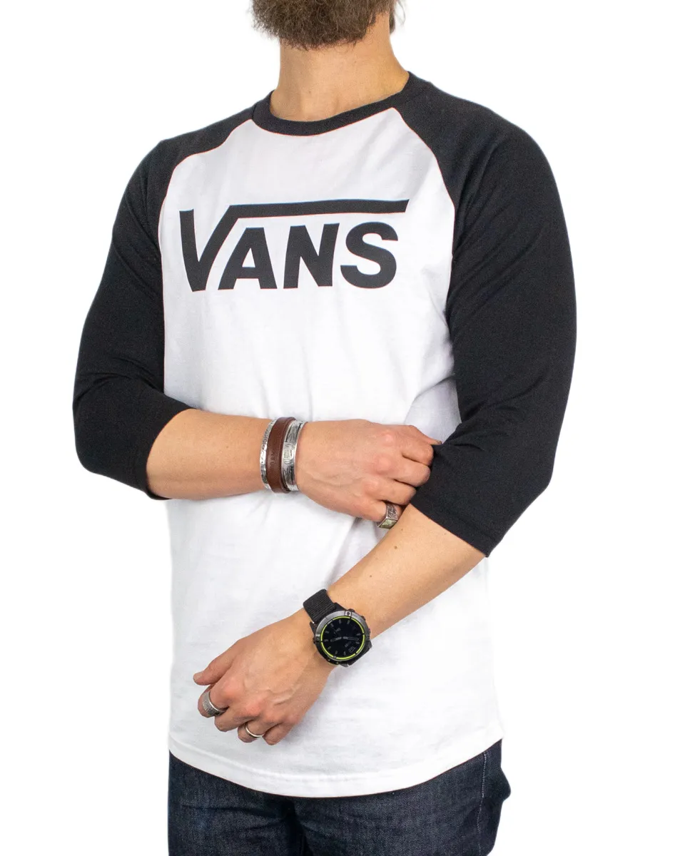 Vans - Långärmad T-Shirt - Raglan - Svart/Vit - Image 2
