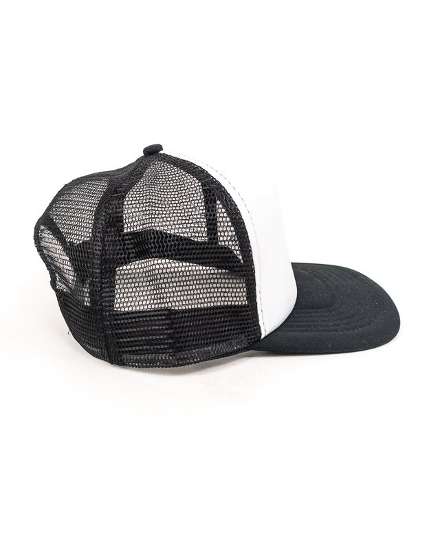 Vintage Snapback Foam Trucker - Vit / Svart - Image 3
